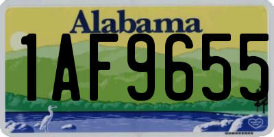 AL license plate 1AF9655