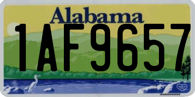 AL license plate 1AF9657