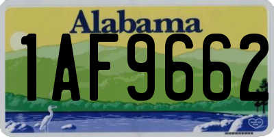 AL license plate 1AF9662