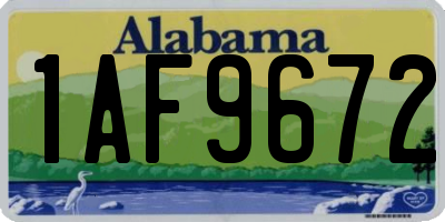 AL license plate 1AF9672