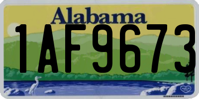 AL license plate 1AF9673