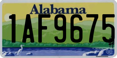 AL license plate 1AF9675