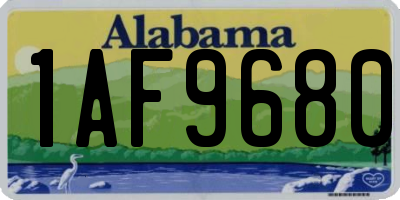 AL license plate 1AF9680