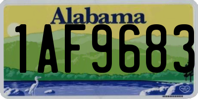 AL license plate 1AF9683