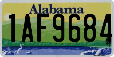 AL license plate 1AF9684
