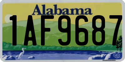 AL license plate 1AF9687