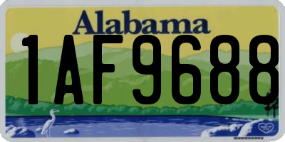AL license plate 1AF9688