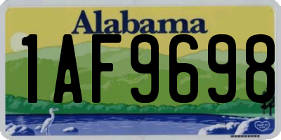 AL license plate 1AF9698