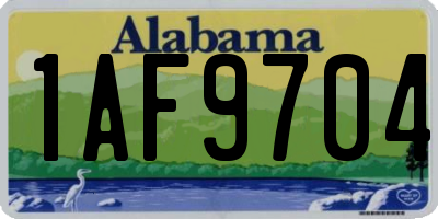 AL license plate 1AF9704