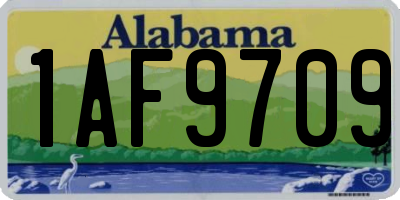 AL license plate 1AF9709