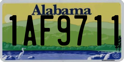 AL license plate 1AF9711