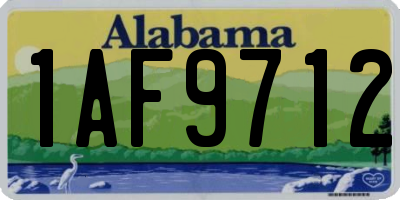 AL license plate 1AF9712