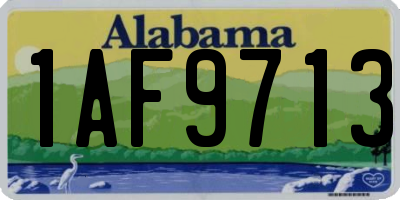 AL license plate 1AF9713