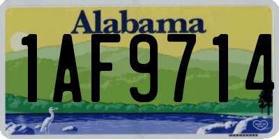 AL license plate 1AF9714