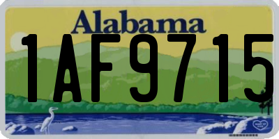 AL license plate 1AF9715
