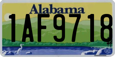 AL license plate 1AF9718
