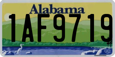 AL license plate 1AF9719