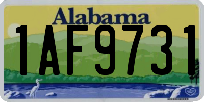 AL license plate 1AF9731