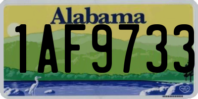 AL license plate 1AF9733