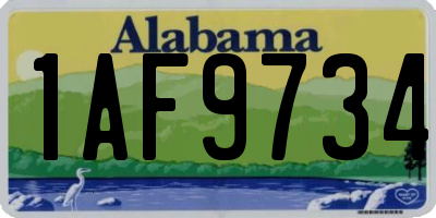 AL license plate 1AF9734