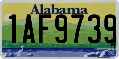 AL license plate 1AF9739