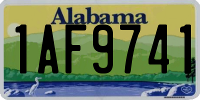 AL license plate 1AF9741