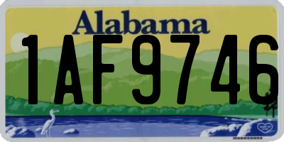 AL license plate 1AF9746