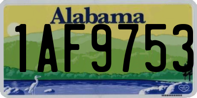 AL license plate 1AF9753