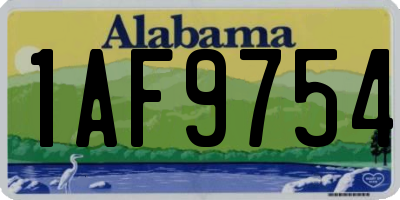 AL license plate 1AF9754