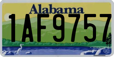 AL license plate 1AF9757