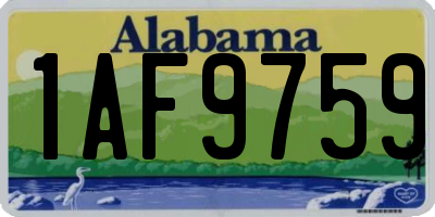 AL license plate 1AF9759