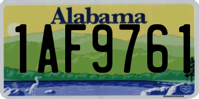 AL license plate 1AF9761