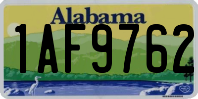 AL license plate 1AF9762