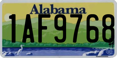 AL license plate 1AF9768