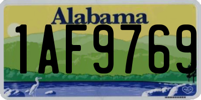 AL license plate 1AF9769