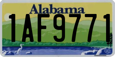 AL license plate 1AF9771