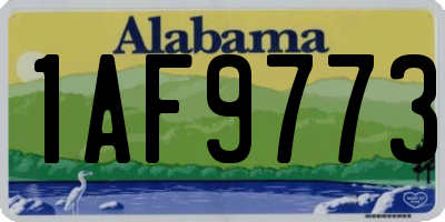 AL license plate 1AF9773
