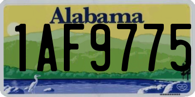 AL license plate 1AF9775