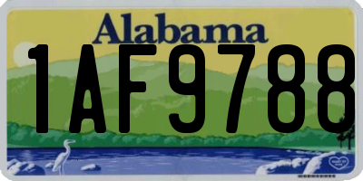AL license plate 1AF9788
