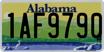 AL license plate 1AF9790