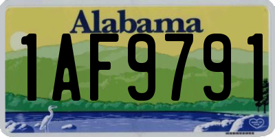 AL license plate 1AF9791