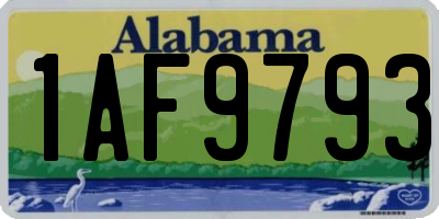 AL license plate 1AF9793
