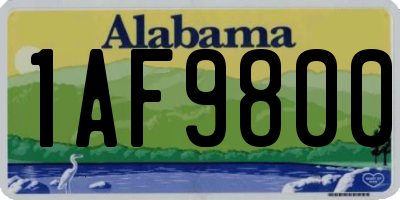 AL license plate 1AF9800