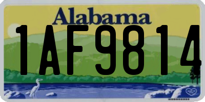 AL license plate 1AF9814