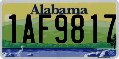 AL license plate 1AF9817