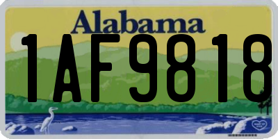 AL license plate 1AF9818