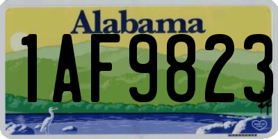 AL license plate 1AF9823