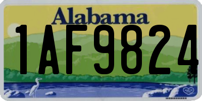 AL license plate 1AF9824