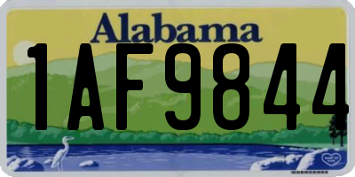 AL license plate 1AF9844