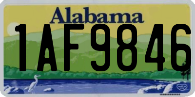 AL license plate 1AF9846